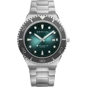 Reloj Bering Classic Hombre Plateado y Verde Analógico 18940-708