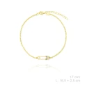 Pulsera Plata Baño Oro Imperdible Circonitas Multicolor 115663