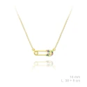 Gargantilla Imperdible Plata Baño oro y Circonitas Multicolor 175524