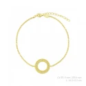 Pulsera Mujer Plata Baño Oro Círculo Circonitas blancas 115751