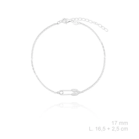 Pulsera Plata Imperdible Circonitas 115660