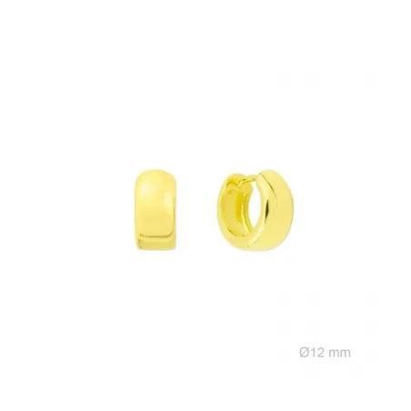 Pendientes Aro Ancho Plata Baño Oro 152550