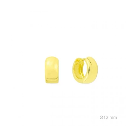 Pendientes Aro Ancho Plata Baño Oro 152550