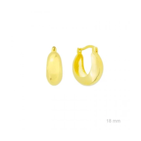 Pendientes Aro Vintage Plata Baño Oro 152572