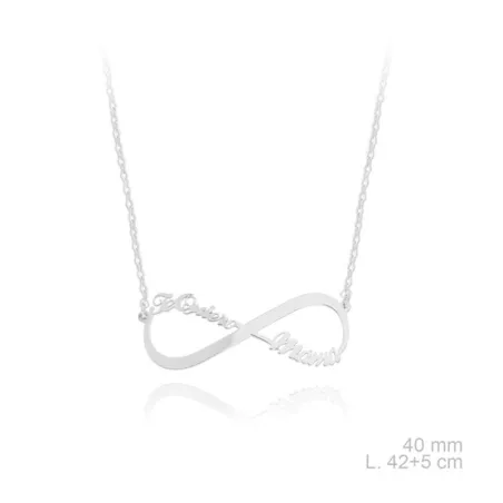 Gargantilla Infinito Plata Baño Rodio Te Quiero Mamá 174180
