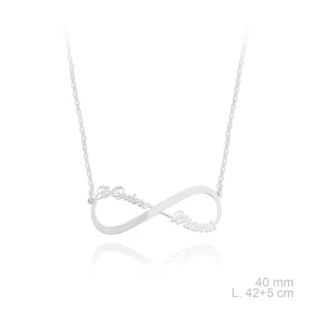 Gargantilla Infinito Plata Baño Rodio Te Quiero Mamá 174180