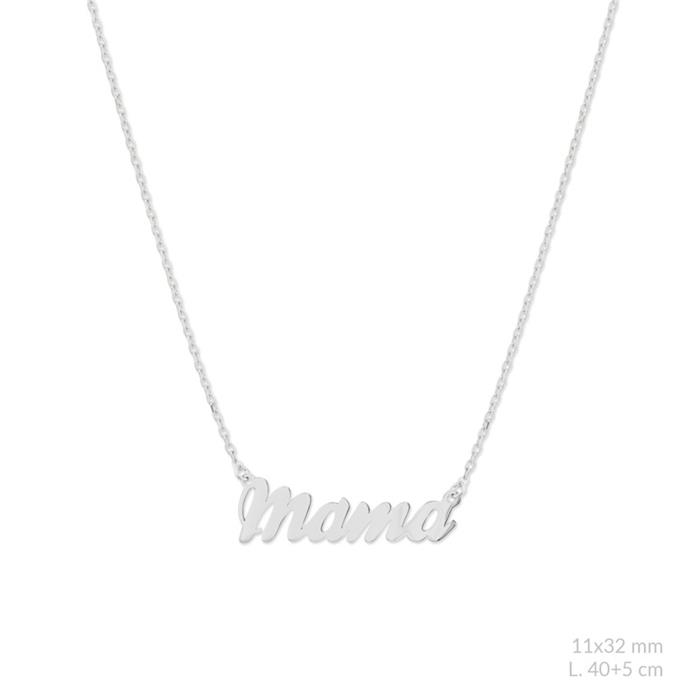 Gargantilla Plata Baño rodio Mamá 176187