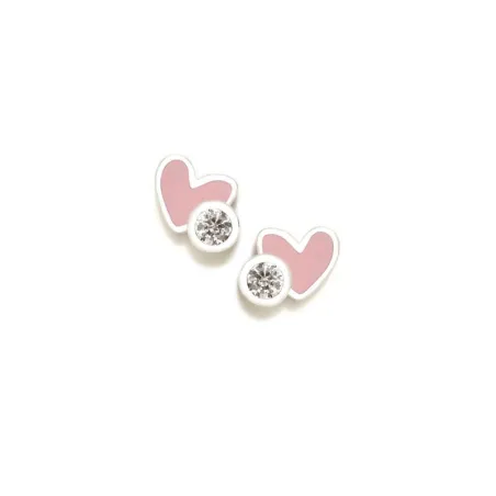 Pendientes Agatha Ruiz de la Prada Corazón Rosa y Circonita 005ROS