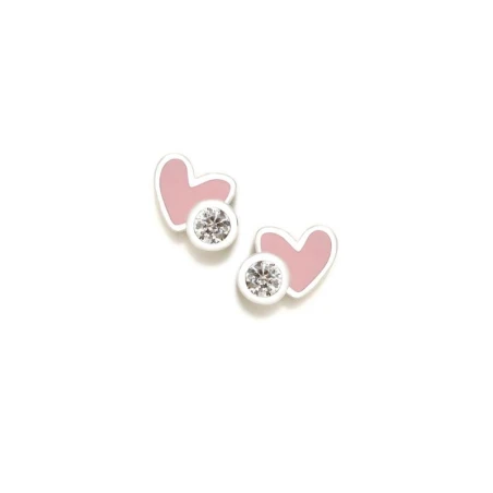 Pendientes Agatha Ruiz de la Prada Corazón Rosa y Circonita 005ROS