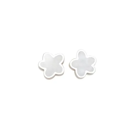 Pendientes Agatha Ruiz de la Prada Plata Baño Rodio Flor MadrePerla 037ROS