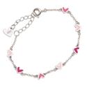 Pulsera Agatha Ruiz de la Prada Degradeé Plata Baño Rodio y Corazones Rosas 305DEG