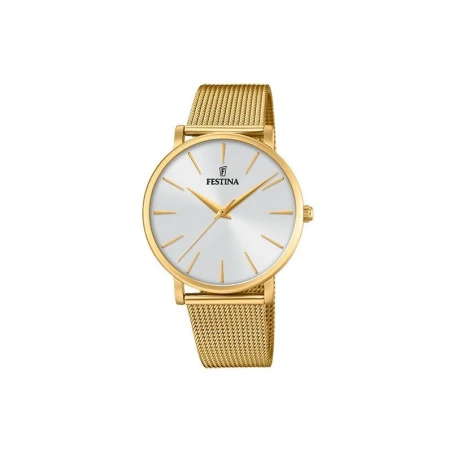 Reloj Festina Boyfriend Mujer Baño Oro Analógico F20476/1