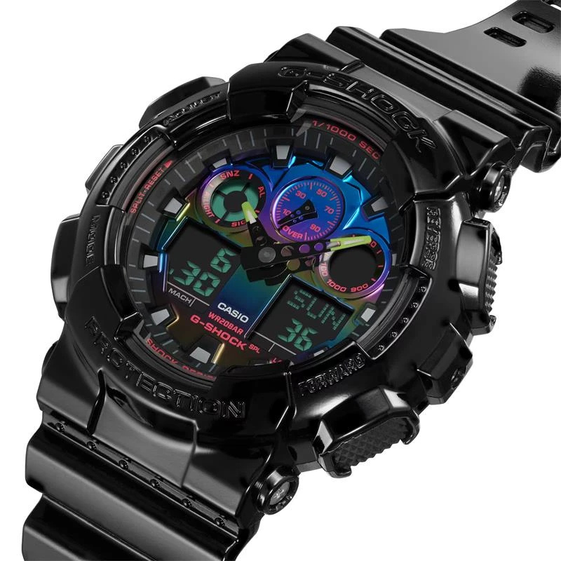 Reloj G-Shock  Virtual Rainbow Negro GA-100RGB-1AER