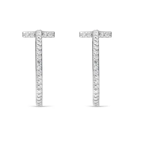Pendientes Itemporality Siena Plata Baño Rodio T y circonitas Blancas SEA-101-363-UU