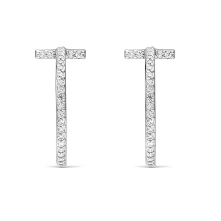 Pendientes Itemporality Siena Plata Baño Rodio T y circonitas Blancas SEA-101-363-UU