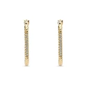 Pendientes Itemporality Siena Rectangular Plata baño Oro y Circonitas Blancas SEA-201-377-UU