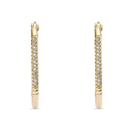 Pendientes Itemporality Siena Rectangular Plata baño Oro y Circonitas Blancas SEA-201-378-UU