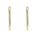 Pendientes Itemporality Siena Rectangular Plata baño Oro y Circonitas Blancas SEA-201-378-UU