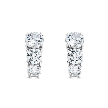 Pendientes Itemporality Wedding Plata Baño Rodio y 5 Circonitas Blancas SEA-101-348-UU