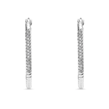Pendientes Itemporality Siena Rectangular Plata baño Rodio y Circonitas Blancas SEA-101-378-UU