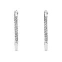 Pendientes Itemporality Siena Rectangular Plata baño Rodio y Circonitas Blancas SEA-101-378-UU