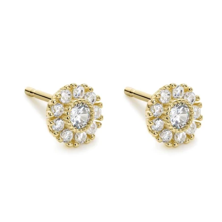 Pendientes Itemporality Wedding Plata baño Oro y Circonitas blancas SEA-201-336-UU