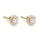 Pendientes Itemporality Wedding Plata baño Oro y Circonitas blancas SEA-201-335-UU