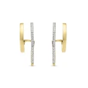 Pendientes Itemporality Siena Luna Menguante Plata Baño Oro y Circonitas Blancas SEA-401-362-UU