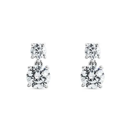 Pendientes Itemporality Wedding Plata Baño Rodio y 2 Circonitas Blancas SEA-101-349-UU