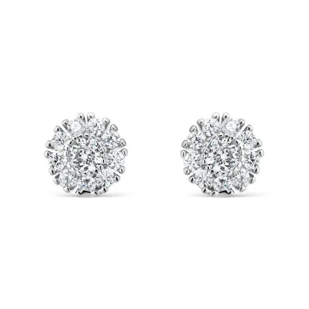 Pendientes Itemporality Wedding Plata baño Rodio y Circonitas blancas SEA-101-336-UU