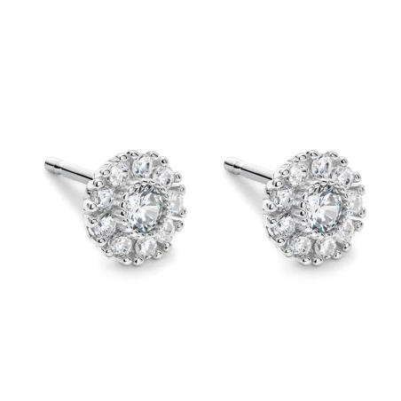 Pendientes Itemporality Wedding Plata baño Rodio y Circonitas blancas SEA-101-336-UU
