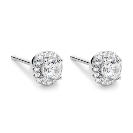 Pendientes Itemporality Wedding Plata baño Rodio y Circonitas blancas SEA-101-335-UU