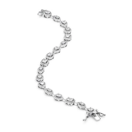 Pulsera Itemporality Wedding Plata Baño Rodio y Circonitas Blancas SBR-101-109-UU