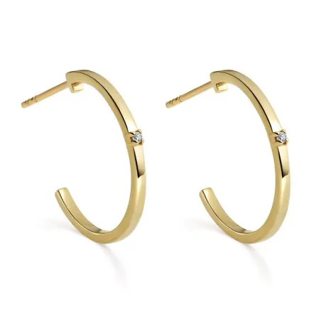 Pendientes Itemporality Lux Aros Oro Amarillo y Diamante GEA-201-155-UU