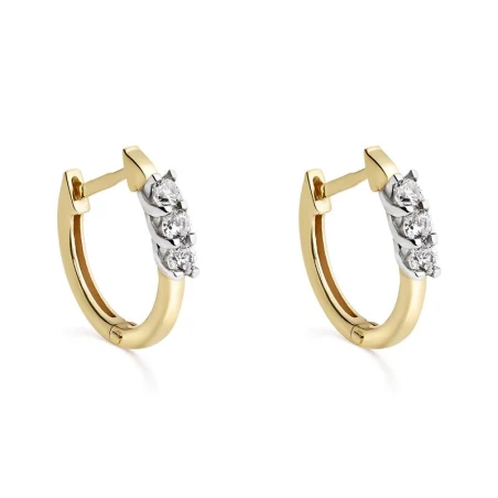 Pendientes Itemporality Lux Aros Oro Bicolor y Diamantes GEA-401-156-UU