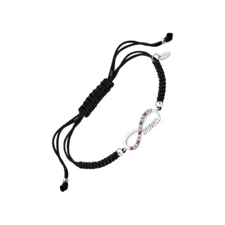 Pulsera Lotus Silver Infinito y Mamá Plata y Cordón Negro LP3213-2/5