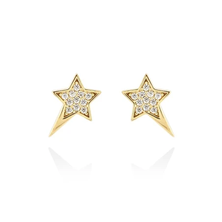 Pendientes Marina García Halley Plata Baño Oro y Circonitas Blancas 90798PD