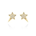 Pendientes Marina García Halley Plata Baño Oro y Circonitas Blancas 90798PD