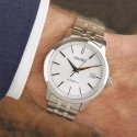 Reloj Seiko Classic Hombre Plateado Automático SRPH85K1