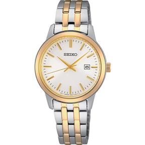 Reloj Seiko Classic Mujer Plateado y Dorado Analógico SUR410P1
