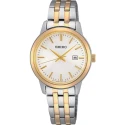 Reloj Seiko Classic Mujer Plateado y Dorado Analógico SUR410P1