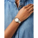 Reloj Seiko Classic Mujer Plateado y Dorado Analógico SUR410P1