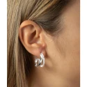 Pendientes Vidal&Vidal Doble Aro Baño Plata y Circonitas Q3577