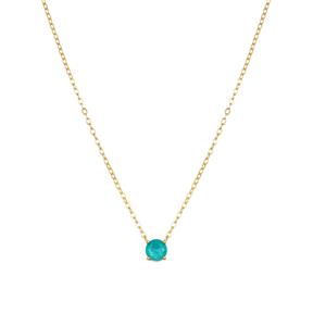 Gargantilla Luxenter Sydi Plata Baño Oro y Circonita Verde NXA345Y1600