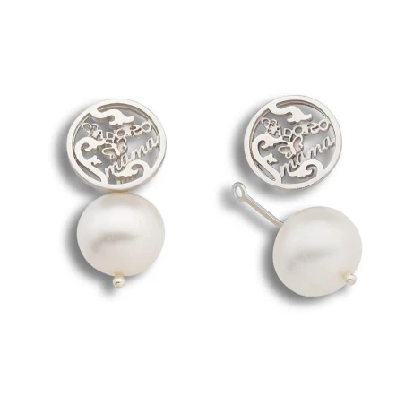 Pendientes T´Adoro Plata "Mamá" y Perla 01.PE