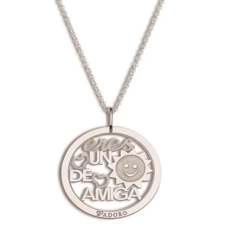 Gargantilla T´Adoro Plata "Eres un Sol de Amiga" 14.CO.AM1