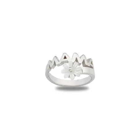 Anillo T´Adoro Plata Mamá y Flor Nácar 01.SO.05