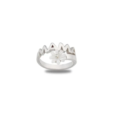 Anillo T´Adoro Plata Mamá y Flor Nácar 01.SO.05