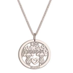 Gargantilla T´Adoro Plata "Amigas Forever" 14.CO.AM