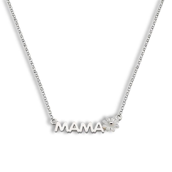 Gargantilla T´Adoro Plata Mamá y Flor Nácar 01.CO.05